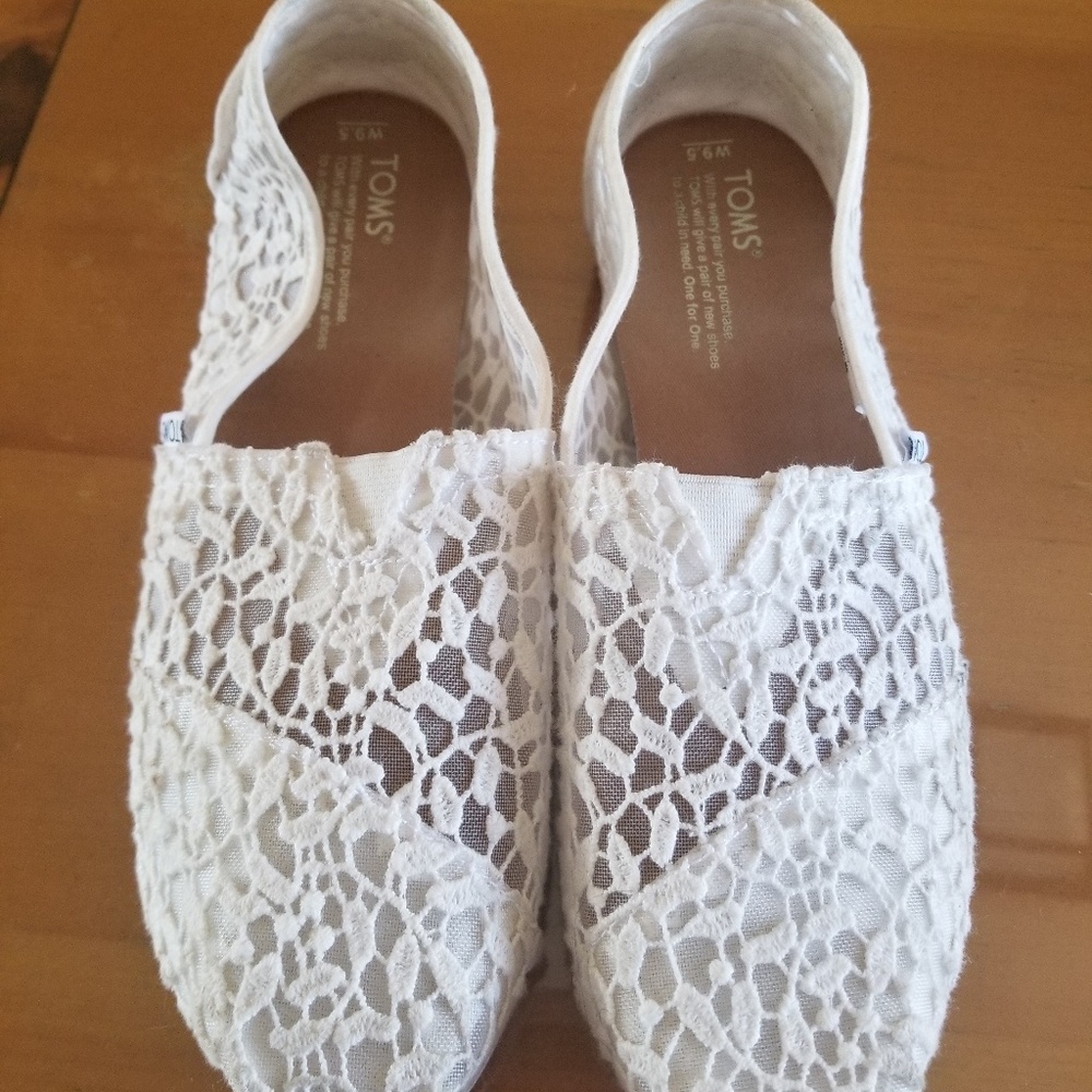 Women's Tom's white lace